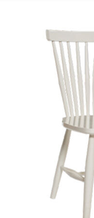 Sandalye 198773 Zus2189 Çıtalı Oval Sırtlık Model Kayın Ayak Beyaz Boya El Yapım