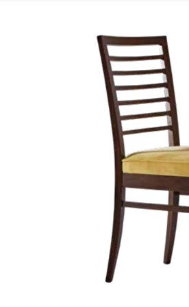 Sandalye 198789 Zus217 ÇITA Merdiven Model Parlak CEVİZ Boya Kayın Ayak Sarı SOFT