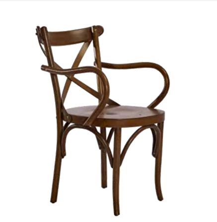 Sandalye 19895 Zus246 Çaprz Sırt Model Kayın Bambu Kolçak Açk Ceviz Renk El Yapım
