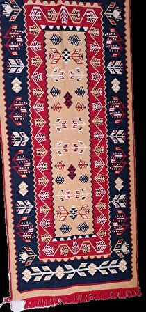 Kilim Antik 80-200 Otantik Model Nature Boya Çift Taraflı El yapımı