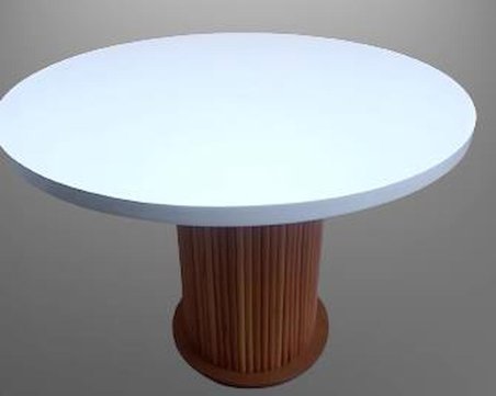 Masa Anıt Model 110CM Parlak Beyaz Lake Boya Kayın Ağac Ayak El Yapım İtinal paket