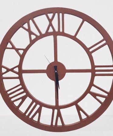 Duvar Saat Ahşap MDF 60 CM MODEL Çapında Doğal Renk Kutuda Sevk El Yapım