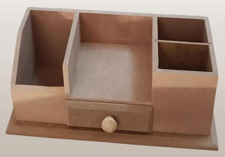 Hobi Adn Dekoratif Kalemlik Tek Çekmece Ahşap MDF HAM CNC Kesim MODEL El Yapım