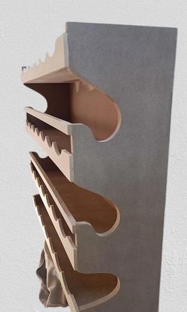 Hobi ADN Dekoratif Rafterek Dolap CNC Kesim Ahşap MDF HAM MODEL El Yapım