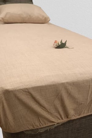 Çarşaf Fıtted Keten Tarzı Pamuk Kumaş Tek Kişilik Yastık Kılıf El yapım