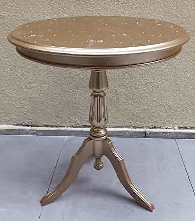 Fiskos Sehpa EKO 90501 Baba 3 Ayak 60CM Hareketli MDF Tabla Parlak Gold El Yapm