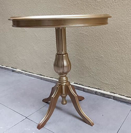 Fiskos Sehpa EKO 90503 Baba 4Ayak 65 CM Hareketli MDF Tabla Parlak Gold El Yapım