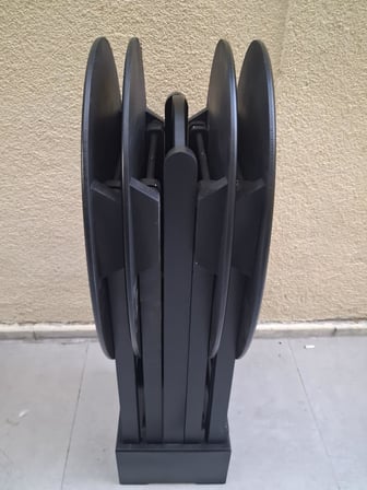 Zigon Çanta OVAL 90540 Dörtlü Model Ahşap MDF Parlak Siyah Lake El Yapımı 