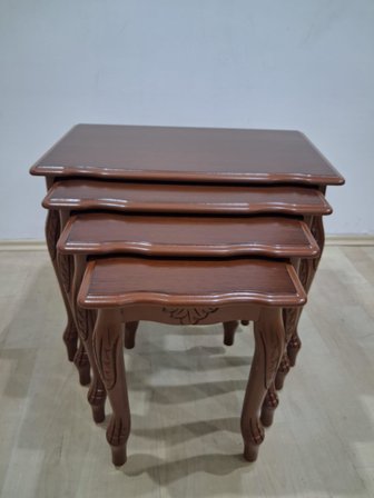 Zigon Sehpa Lükens Eko HT 90577 Kayın Aslan Ayak Oymalı Ceviz El Yapım