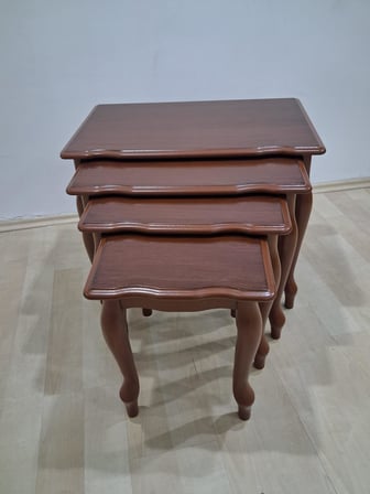 Zigon Sehpa Eko HT 90578 Kayın Lükens Aslan Ayak nature Ceviz renk El Yapım