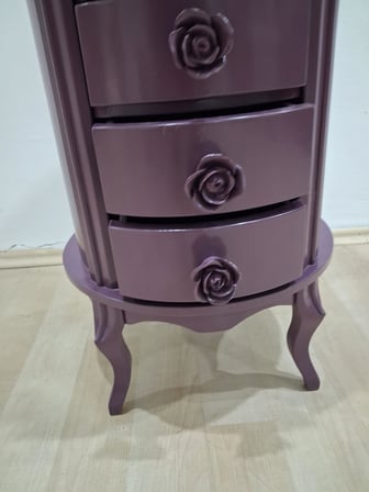 Şifonyer Şeker 90606 Aslan Lükens Model 5 Çekmece 1 Ad Parlak PEMBE Porselen Kulp