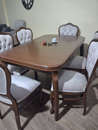Masa Sandalye 90646 Muz Model Retro Kayın Muz Açılır Parlak Ceviz Klasik Sandalye