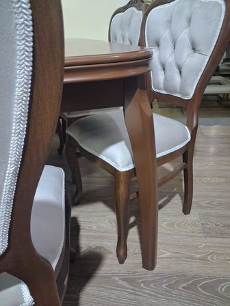 Masa Sandalye 90646 Muz Model Retro Kayın Muz Açılır Parlak Ceviz Klasik Sandalye
