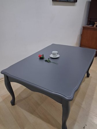 Orta Sehpa  Demonte 90682 Model Kayın  Aslan Lükens Ayak Gri Renk El Yapım