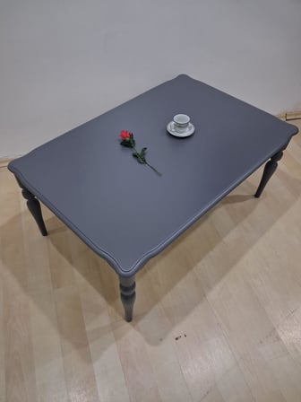 Orta Sehpa  Demonte 90684 Model Kayın  Aslan Retro Ayak Gri Renk El Yapım