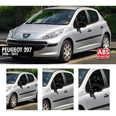 Peugeot 207 2006-2012 Batman Yarasa Ayna Kapağı Piano Black ABS Plastik
