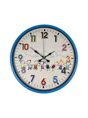 36 Cm Mavi Çocuk Odası Duvar Saati iegxx