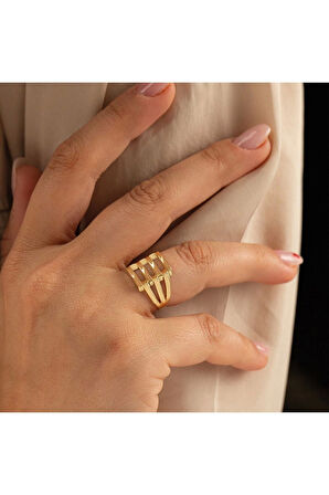 14 Ayar 4 Sıra Kaburga Altın Yüzük