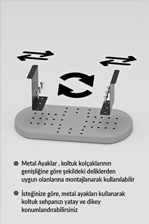Yan Sehpa Ayarlanabilir Tepsi OVAL Dekoratif Modern Yatay Dikey Koltuk Sehpası CEVİZ
