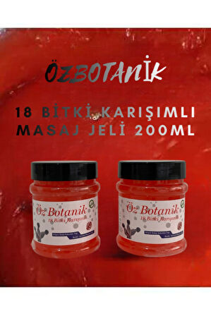 Öz Botanik 18 Bitki Yağlı Rahatlatıcı Masaj Jeli Doğal Yağlar 200 ML 2 Adet