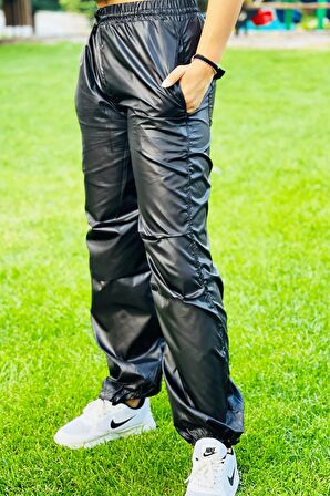 Kız Çocuk Jogger Yüksel Bel Paraşüt Pantolon