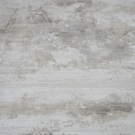 Otantik Modern Mermer Desenli Saçaklı Dokuma Salon Halısı Krem Bej Gri 200x290 cm