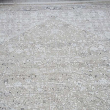 Otantik Geometrik Desenli Vintage Dokuma Salon Halısı Saçaklı 200x290 cm