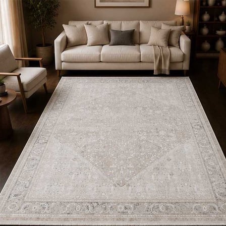 Otantik Geometrik Desenli Vintage Dokuma Salon Halısı Saçaklı 200x290 cm