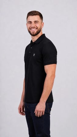 Regular Fit Polo Yaka Düz Pamuklu Erkek Kısa Kol Tişört