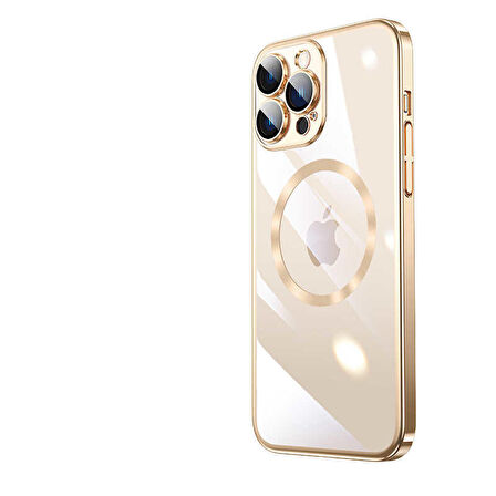 Gpack Apple iPhone 13 Pro Kılıf Sert Transparan Arka Kamera Korumalı Riksos