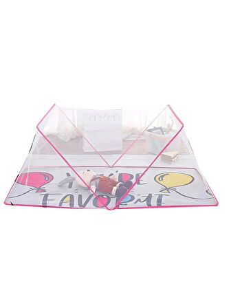 KATLANABİLİR PEMBE ÇOCUK VE BEBEK KAMP CİBİNLİK