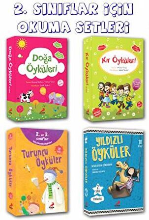 Erdem 2.Sınıflar İçin Okuma Seti (Turuncu-Yıldızlı-Doğa-Kır Öyküleri)+ Kitap Okuma Not Defteri