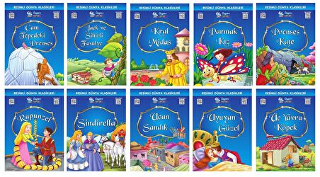 1.ve 2.Sınıflar İçin Resimli Dünya Klasikleri 3 (10 Kitap)+ Kitap Okuma Not Defteri