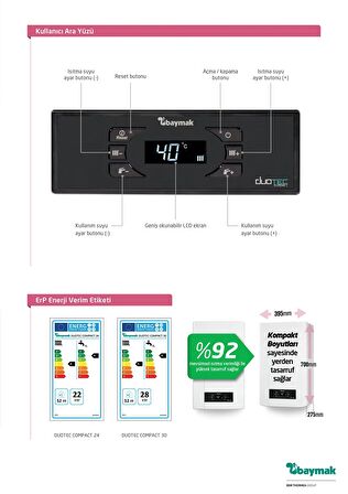 Baymak  Duotec Compact  TAM YOĞUŞMALI Kombi 30kw