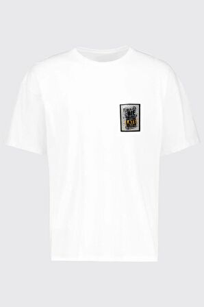 Unisex Siyah Pamuk Young Late Arma Detaylı Sıyah Oversıze t-shirt