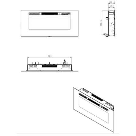 Dlc IF40 1800 Watt 101 cm 3 Renkli Plazma Elektrikli Şömine