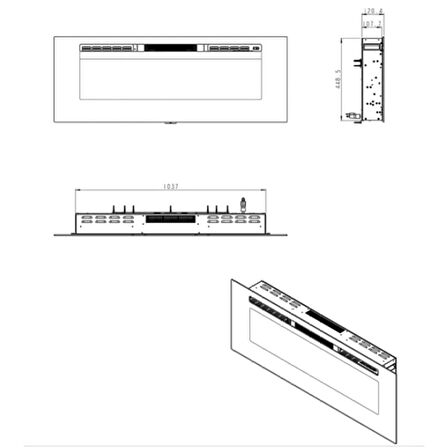 Dlc IF50 1800 Watt 127 cm 3 Renkli Plazma Elektrikli Şömine