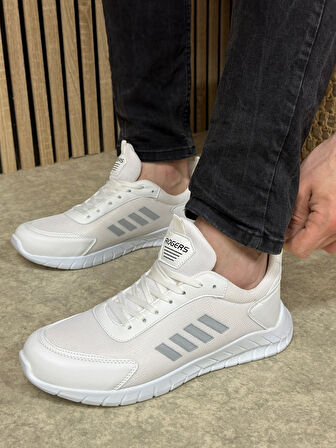 Günlük Erkek Sneaker Fileli Bağcıklı Rahat Esnek Dikiş Detaylı Yürüyüş Spor Ayakkabı 1453