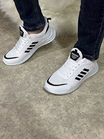 Günlük Erkek Sneaker Fileli Bağcıklı Rahat Esnek Dikiş Detaylı Yürüyüş Spor Ayakkabı 1453