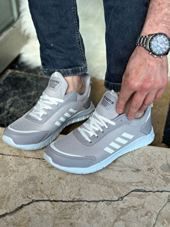 Günlük Erkek Sneaker Fileli Bağcıklı Rahat Esnek Dikiş Detaylı Yürüyüş Spor Ayakkabı 1453