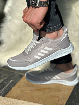 Günlük Erkek Sneaker Fileli Bağcıklı Rahat Esnek Dikiş Detaylı Yürüyüş Spor Ayakkabı 1453