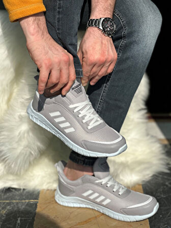 Günlük Erkek Sneaker Fileli Bağcıklı Rahat Esnek Dikiş Detaylı Yürüyüş Spor Ayakkabı 1453
