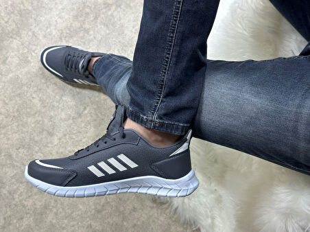 Günlük Erkek Sneaker Fileli Bağcıklı Rahat Esnek Dikiş Detaylı Yürüyüş Spor Ayakkabı 1453