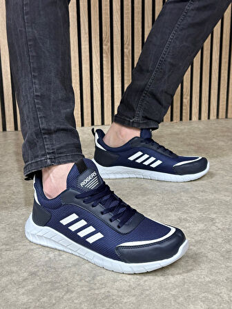 Günlük Erkek Sneaker Fileli Bağcıklı Rahat Esnek Dikiş Detaylı Yürüyüş Spor Ayakkabı 1453