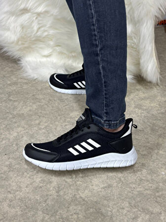 Günlük Erkek Sneaker Fileli Bağcıklı Rahat Esnek Dikiş Detaylı Yürüyüş Spor Ayakkabı 1453