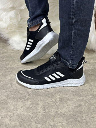 Günlük Erkek Sneaker Fileli Bağcıklı Rahat Esnek Dikiş Detaylı Yürüyüş Spor Ayakkabı 1453