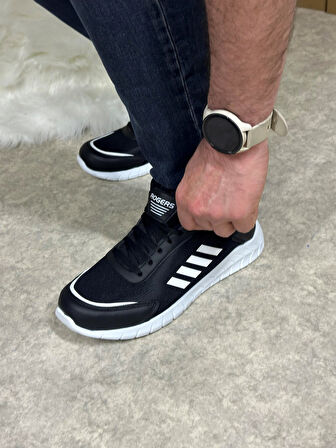 Günlük Erkek Sneaker Fileli Bağcıklı Rahat Esnek Dikiş Detaylı Yürüyüş Spor Ayakkabı 1453