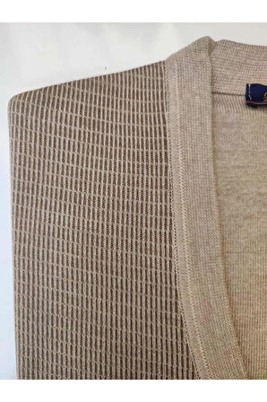 DVT Çelik Örme Akrilik Düğme ve Cep Detaylı Hırka GRİ