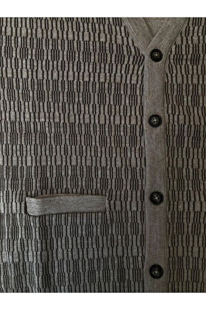 Galeria Çelik Örme Yün Akrilik Düğmeli Cep Detaylı Hırka