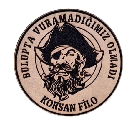 KORSAN FİLO- Deri PEÇ - Arma - Askeri Patch 
